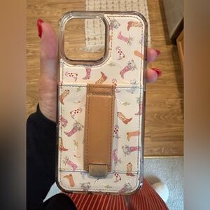 Walli Cream and Multicolor Boot Pattern Phone Case